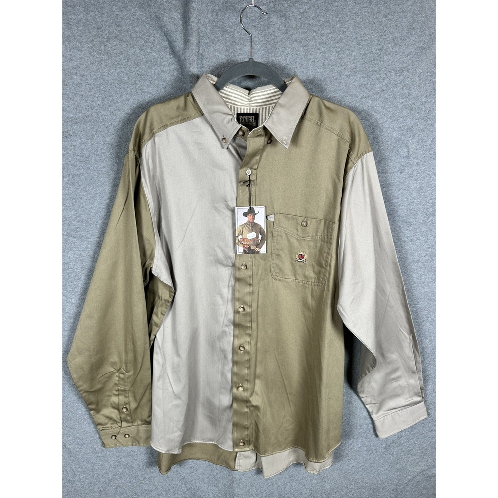 NWT Rough Stock Panhandle Slim Tuff Hedeman Western Shirt Men M Colorblock